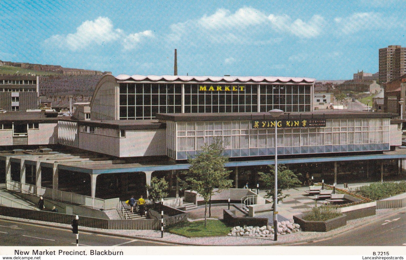 Postcard New Market Precinct Blackburn Lancashire My Ref  B12275 - Marchés