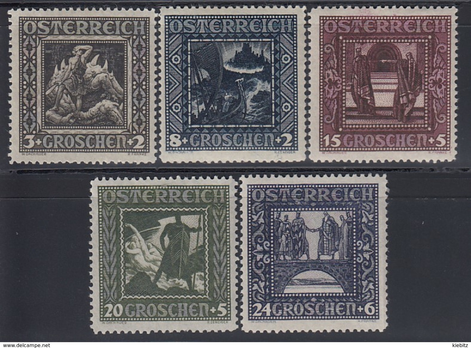 ÖSTERREICH 1926 - MiNr: 488-493A - 5 Werte   Feinst **  / MNH - Ungebraucht