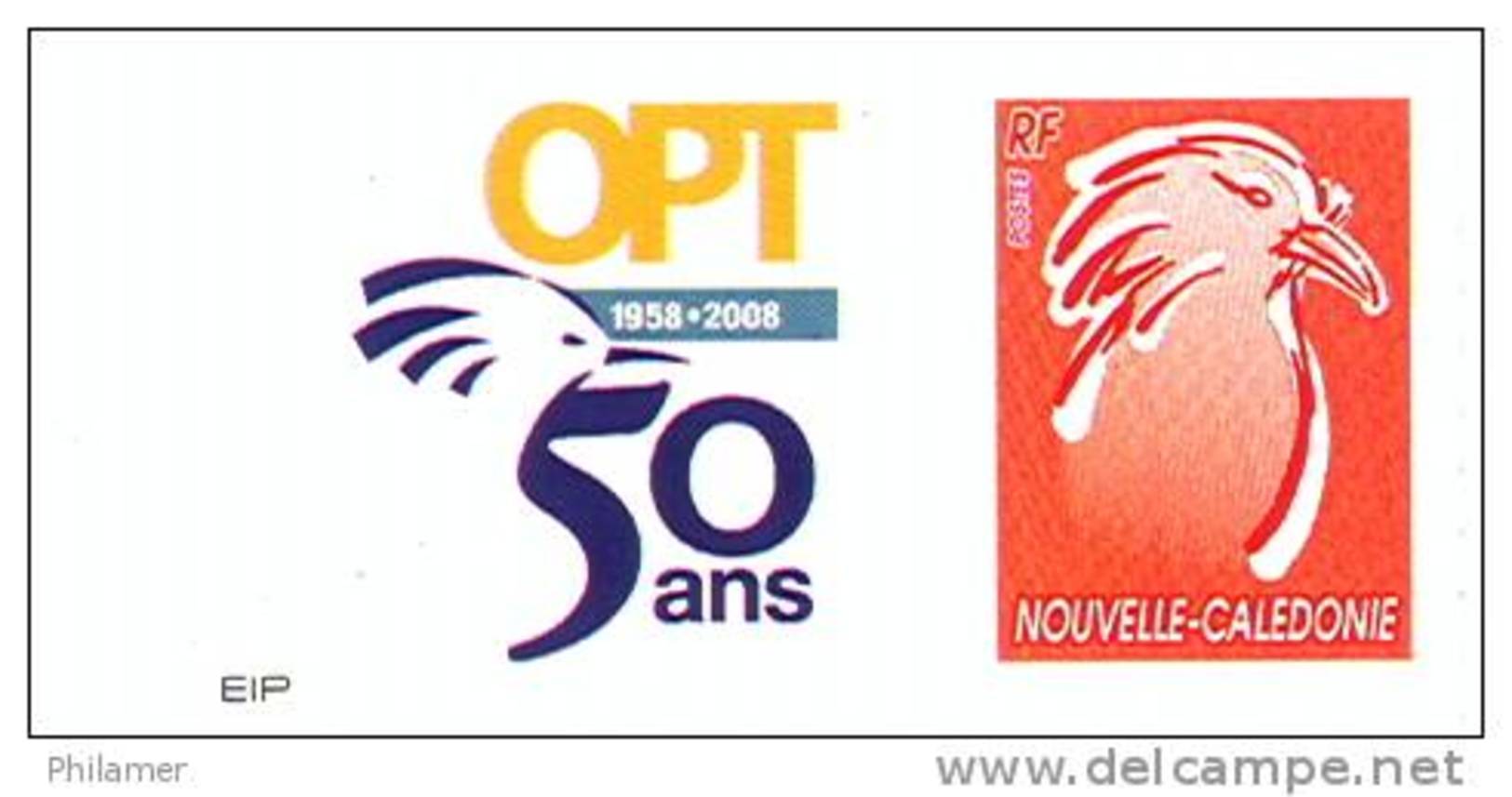 Nouvelle Caledonie Timbre Poste Personnalise 1er Public, Soit Tirage Officiel 50 Ans Opt Salon Collectionneur, 2008 TBE - Other & Unclassified