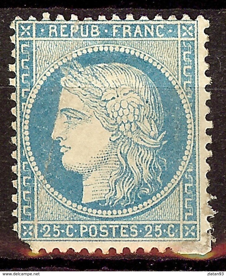 CERES N°60 A 25c Bleu NEUF Avec GOMME* Cote 200 Euro PAS D'AMINCI - 1871-1875 Cérès