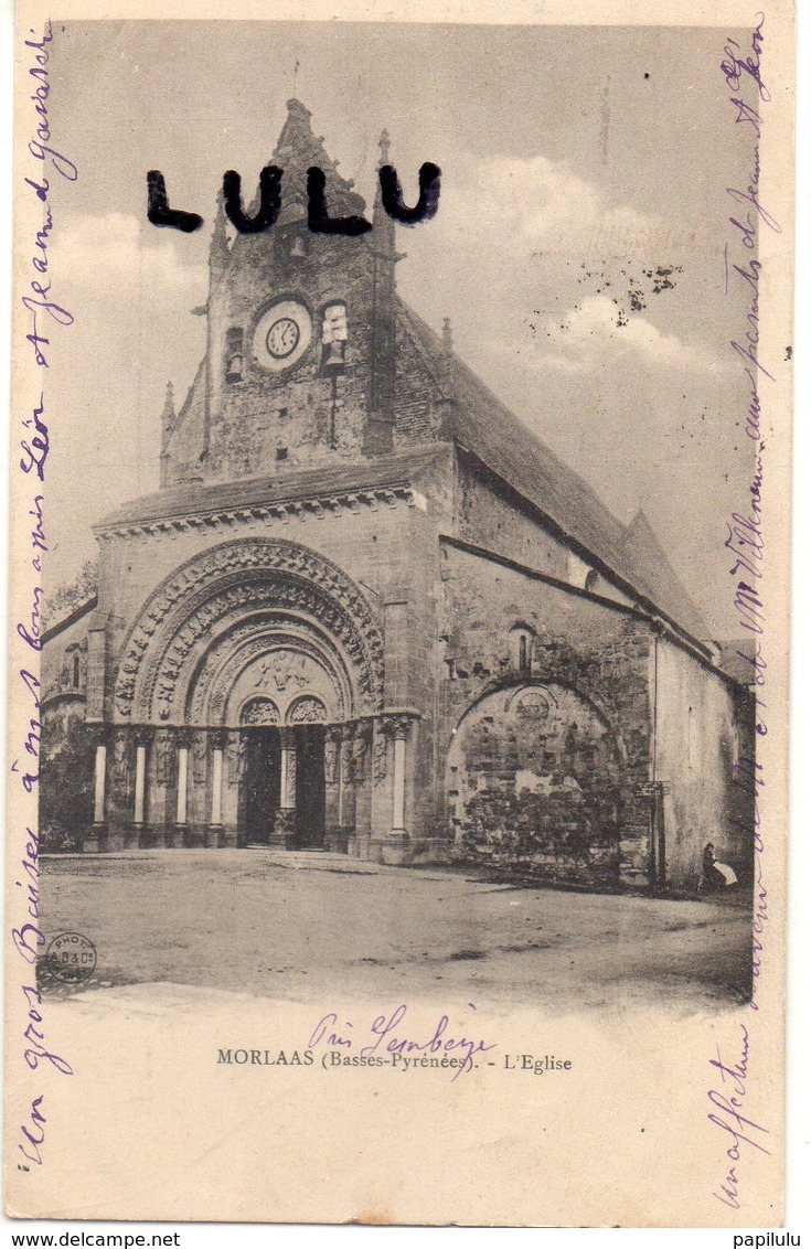 DEPT 64 : Précurseur Photo A B & Cie : Morlaas L église - Morlaas