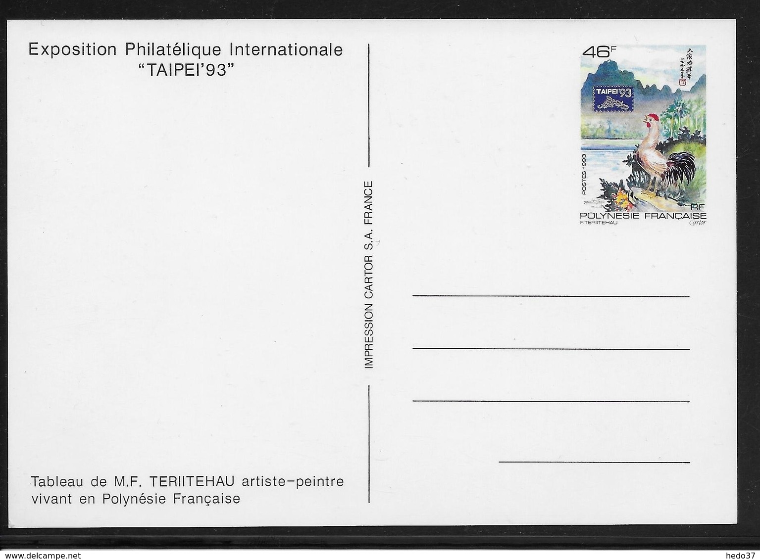 Polynésie Entier Postal 2 - CP - Postal Stationery