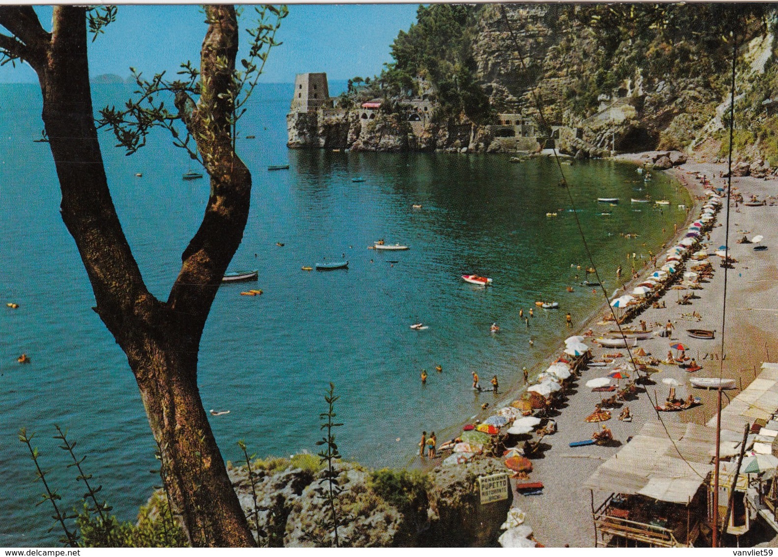 POSITANO-SALERNO-DUE CARTOLINE VERA FOTOGRAFIA -VIAGGIATE ANNI 70 - Salerno