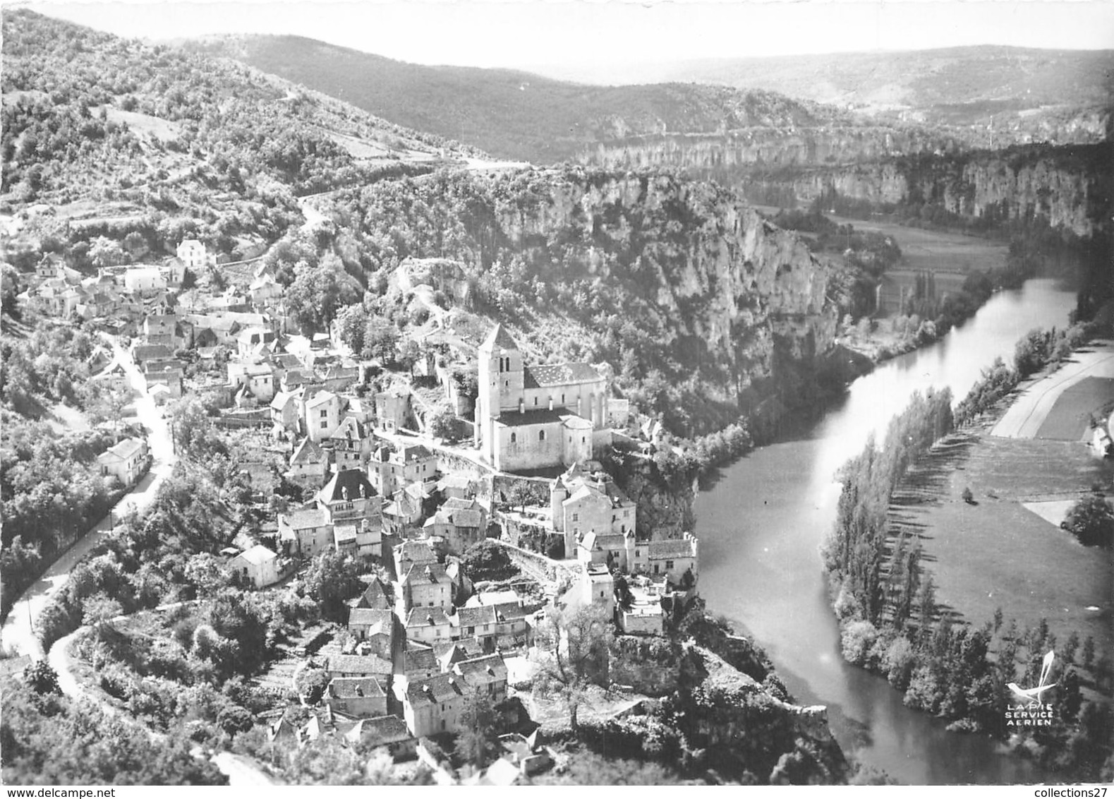 46-SAINT-CIRQ-LAPOPIE- VUE DU CIEL - Saint-Cirq-Lapopie