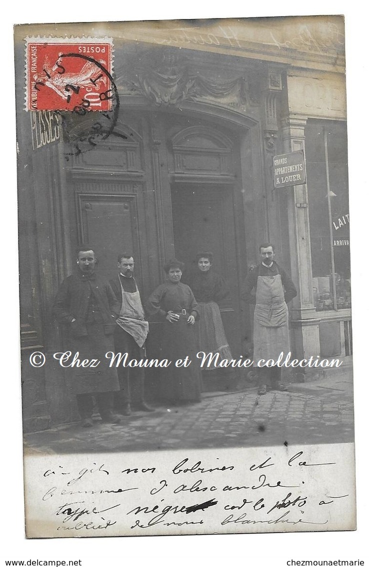 PARIS 1908 - GRANDS APPARTEMENTS A LOUER - PAR MOREL - DEVANTURE - CARTE PHOTO - Marchands