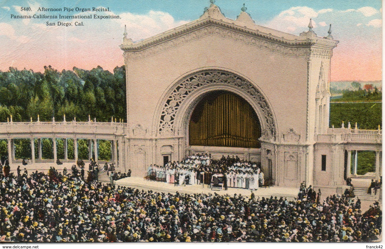 Etats Unis. Afternoon Pipe Organ Recital. Panama California International Eposition. San Diego. Coin Haut Gauche Abimé - San Diego