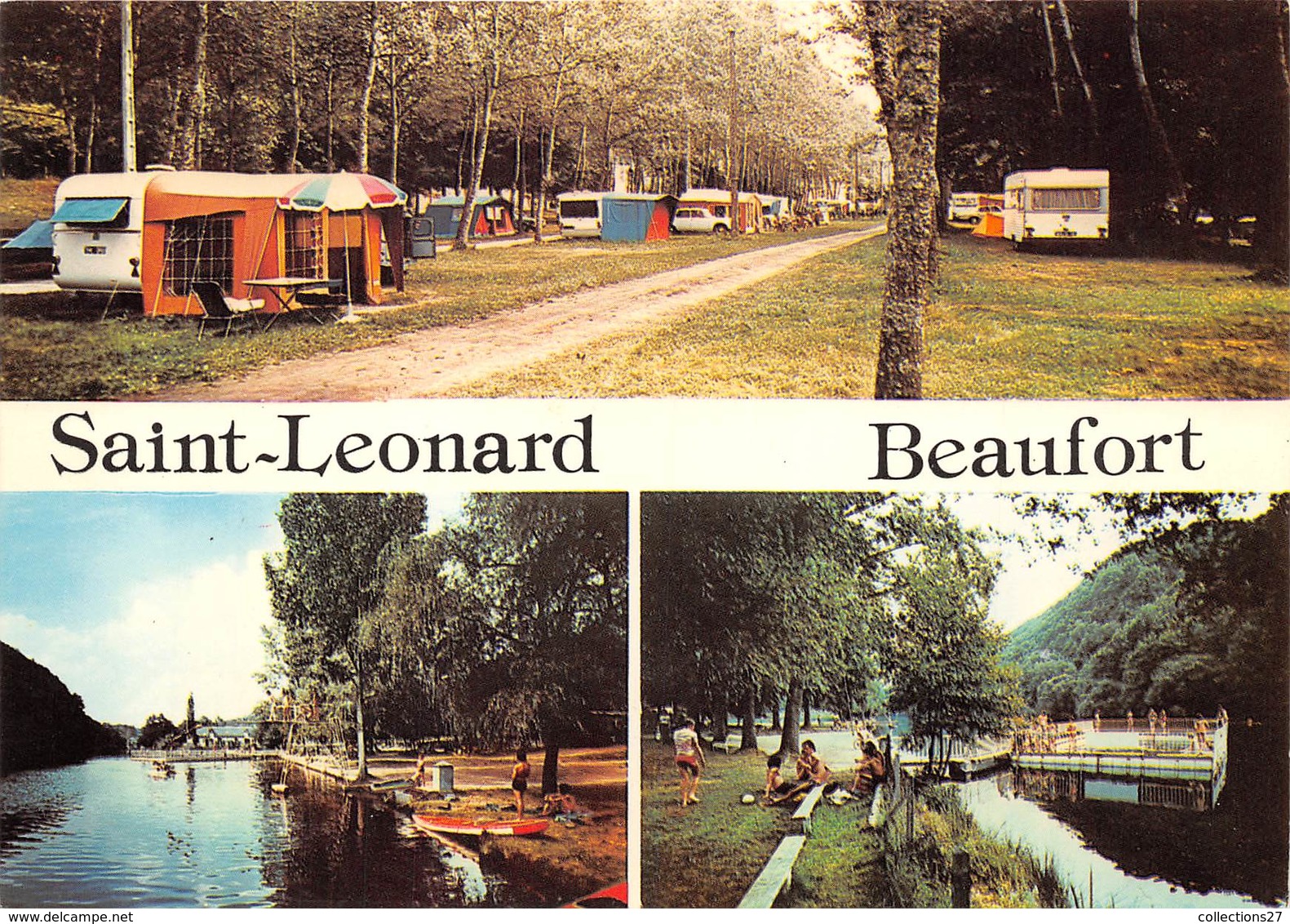 48-SAINT-LEONARD- BEAUFORT- CAMPING ET LA BAIGNADE MULTIVUES - Autres & Non Classés