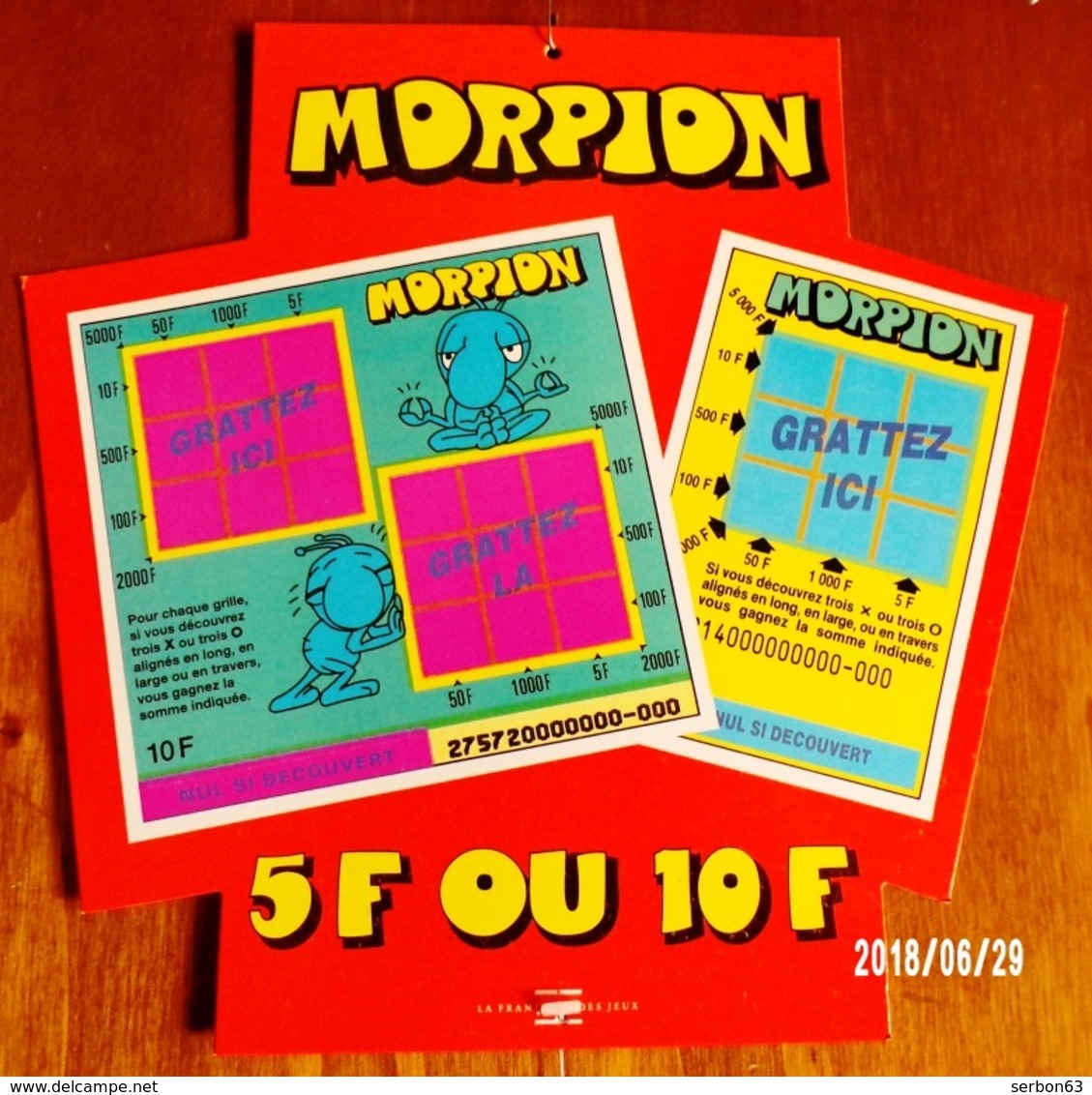 FDJ MORPION 1 MOBILE PLAFOND A SUSPENDRE (2 Motifs) NEUF FRANÇAISE DES JEUX PUBLICITÉ PLV GRATTAGE - NOTRE SITE Serbon - Werbung