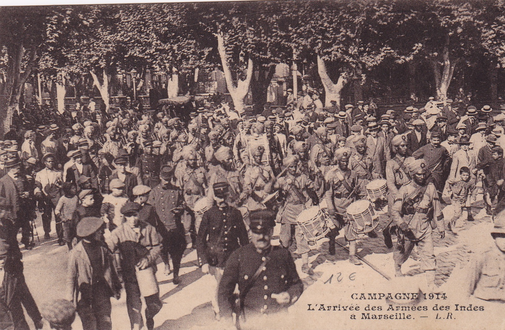 CAMPAGNE 1914 - L' Arrivée Des Armées Des Indes à Marseille - Guerra 1914-18