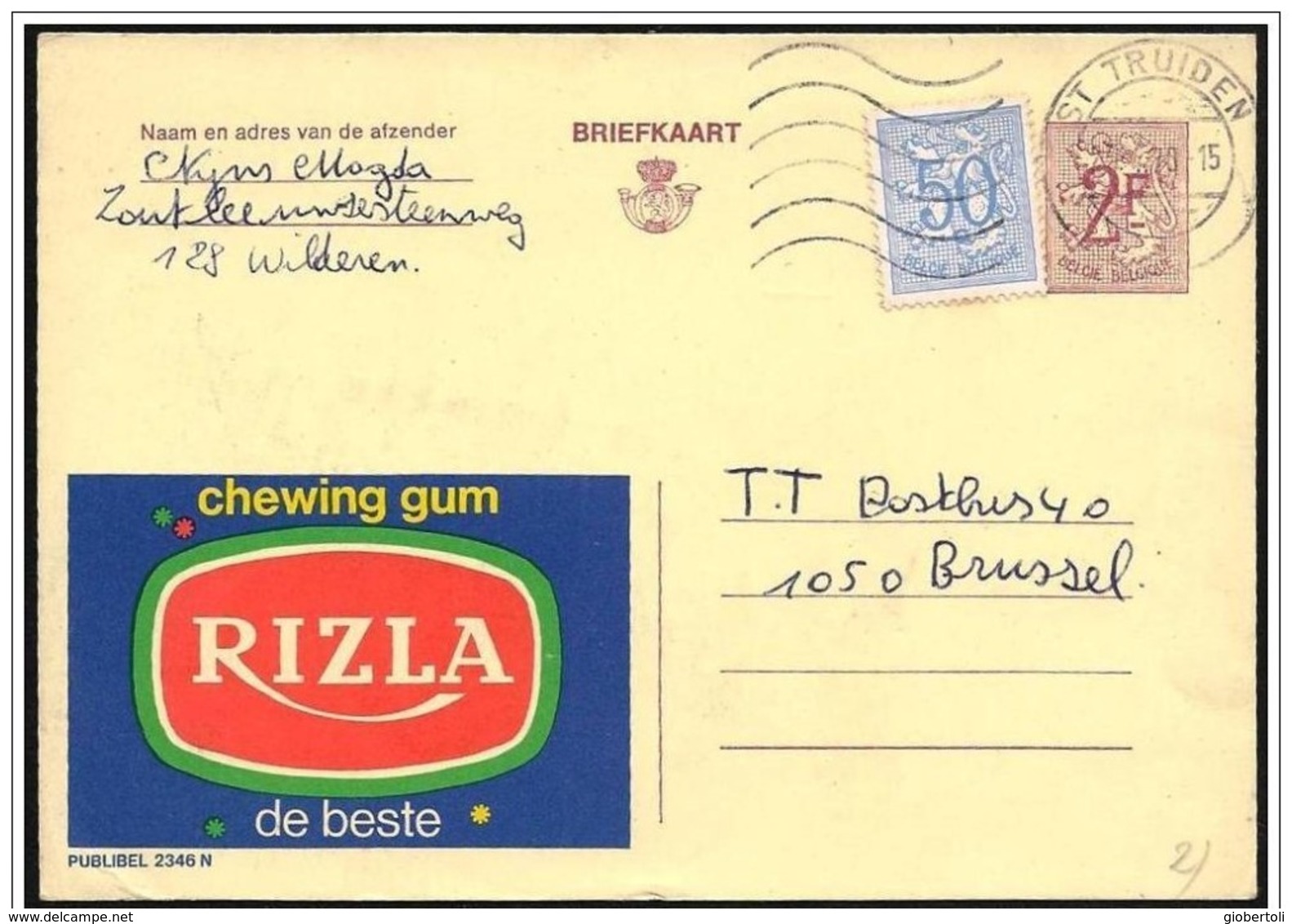 Belgio/Belgium/Belgique: Intero, Stationery, Entier, Publibel, Chewing Gum - Publibels