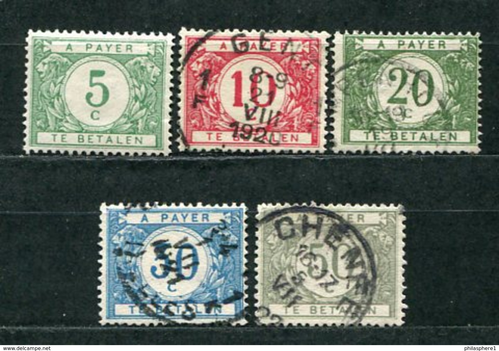 Belgien Porto Nr.17/21        O  Used + *  Unused       (891) - Stamps