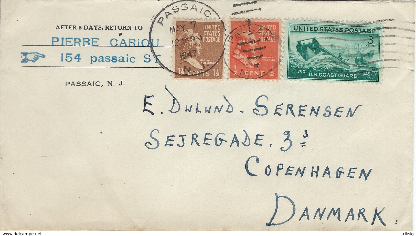 Cover Sent To Denmark. 1947.  H-1194 - Covers & Documents