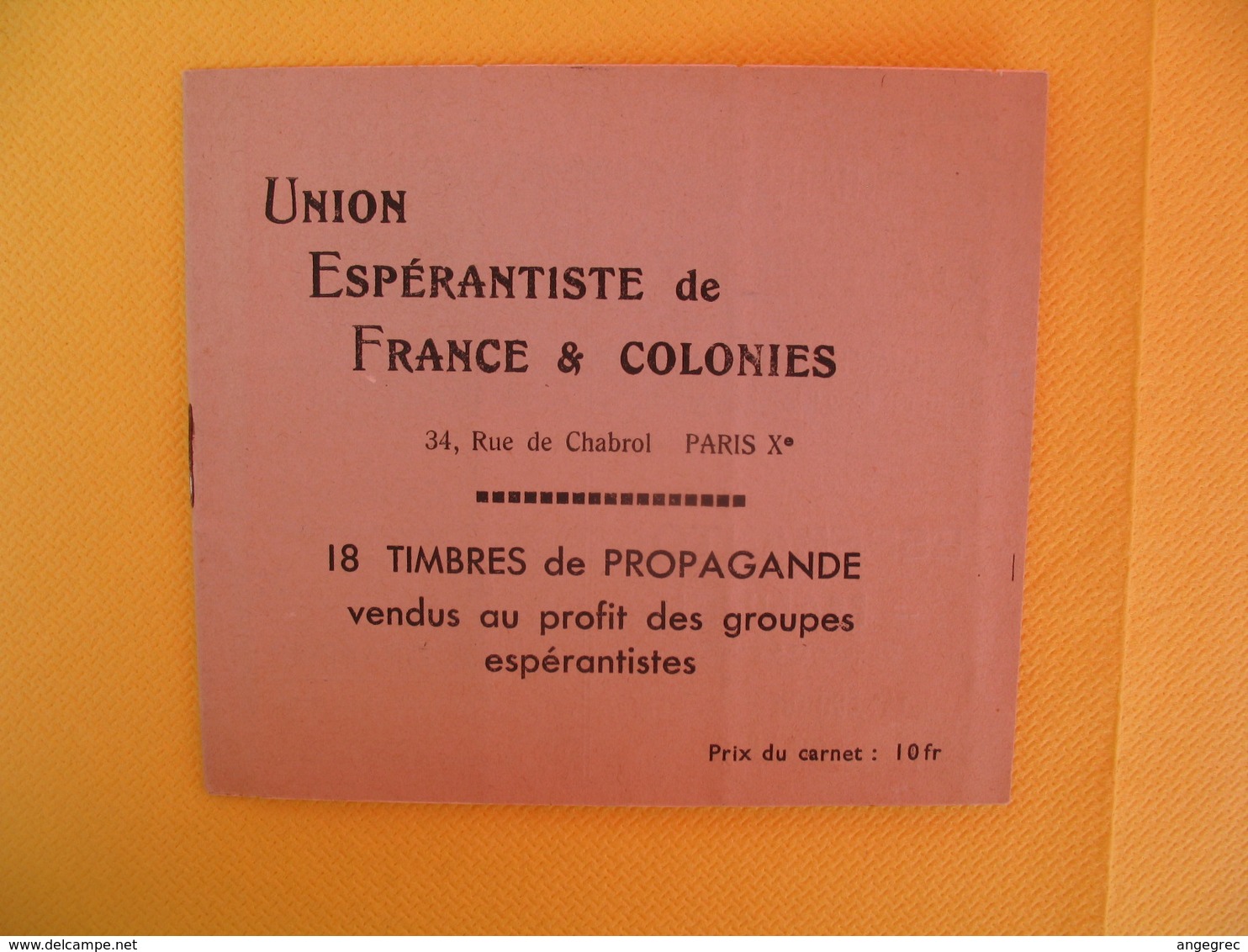 Union Espérantiste De France & Colonies " Mieux Vaut Prévenir Que Guérir " (vignettes Collées Au Carnet) - Croix Rouge