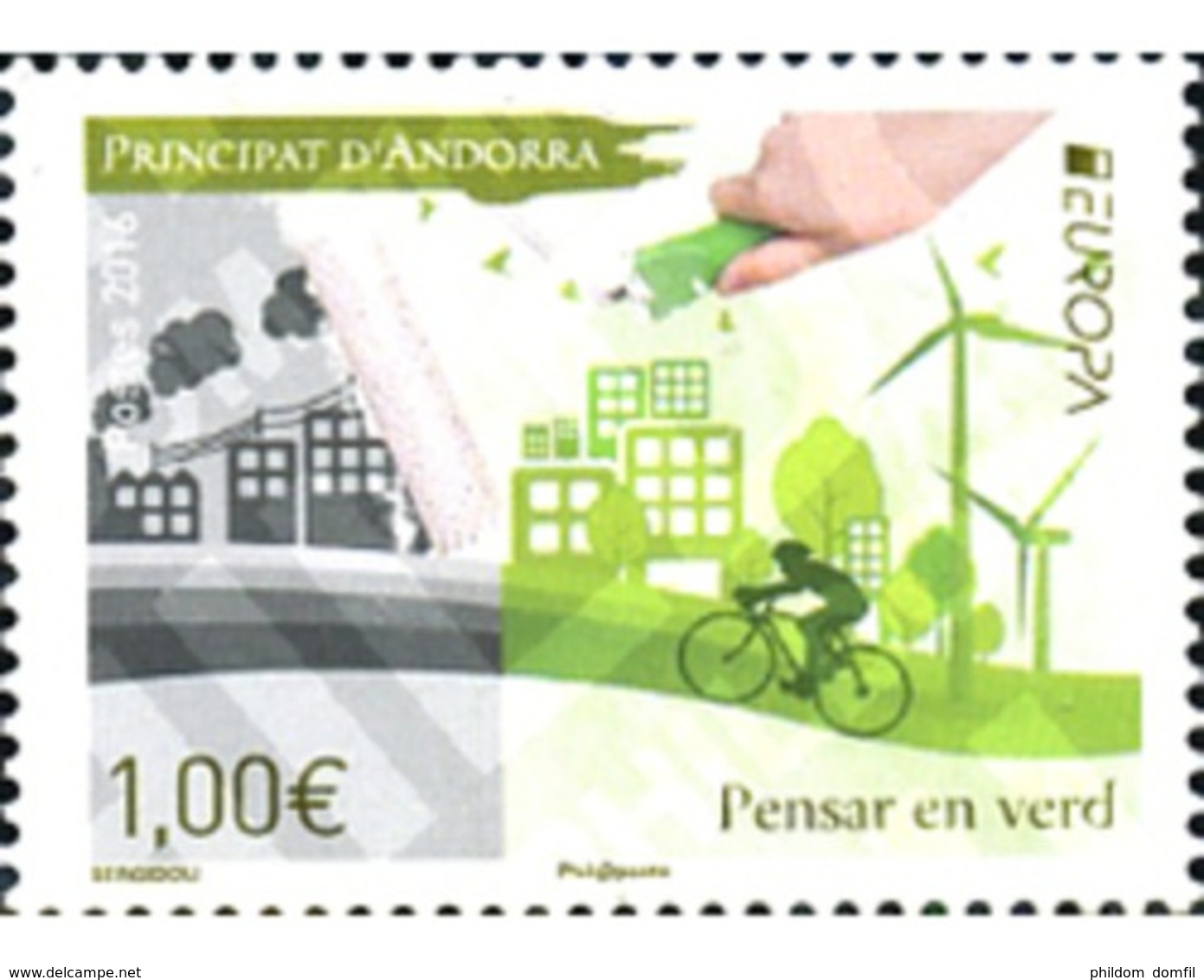 Ref. 355812 * MNH * - ANDORRA. French Adm.. 2016. EUROPA CEPT 2016 - ECOLOGIA EN EUROPA - PIENSA EN VERDE - Ongebruikt