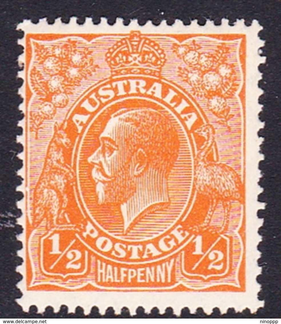 Australia SG 94 1928 King George V,half Penny Orange,Small Multiple Watermark Perf 13.5 X 12.5, MNH - Neufs