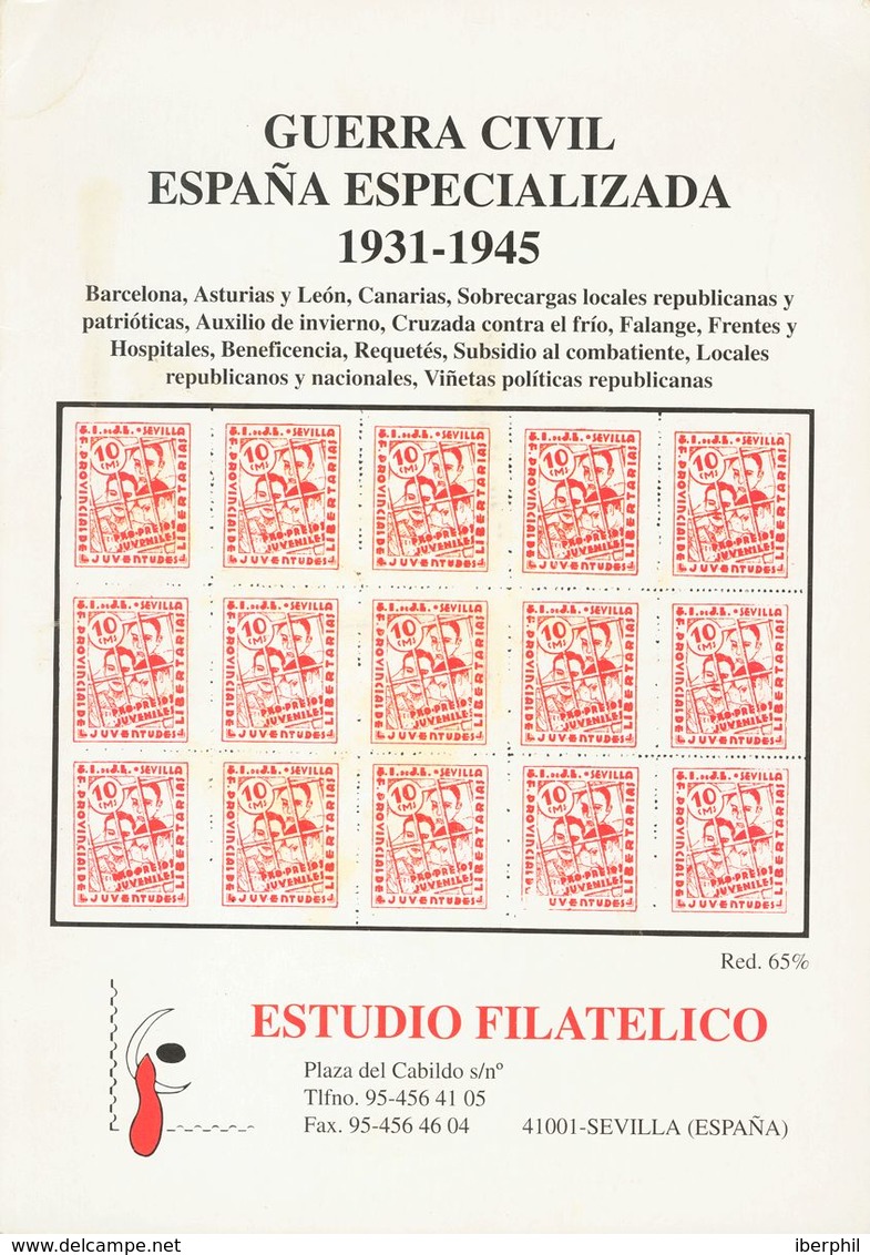 Bibliografía. (1988ca). Conjunto De Tres Catálogos Relacionados Con La Guerra Civil Española, Dos De Filatelia Llach: SO - Altri & Non Classificati