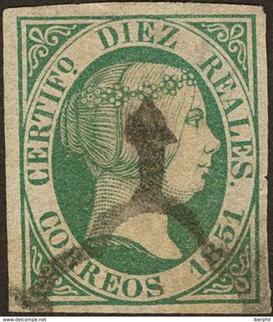 1º Y 2º Centenario. º 11 1851. 10 Reales Verde. PIEZA DE LUJO. 2018 720. - Altri & Non Classificati