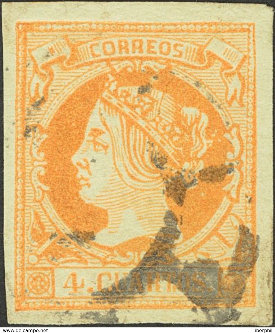 1º Y 2º Centenario. Falso Postal. º 52F(2) 1860. Conjunto De Dos Sellos Del 4 Cuartos Naranja FALSO POSTAL TIPO XIII, En - Altri & Non Classificati