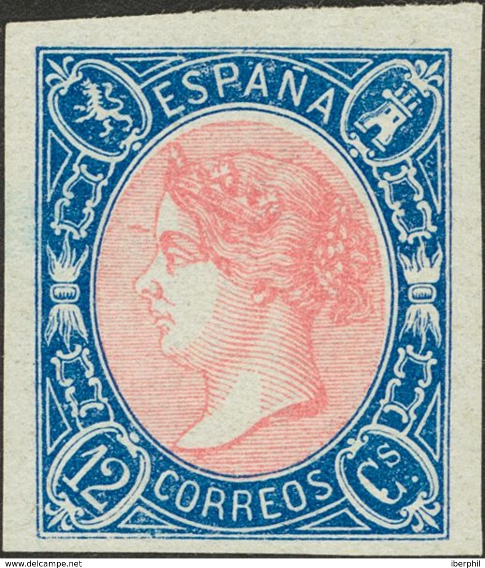 1º Y 2º Centenario. (*) 70 1865. 12 Cuartos Azul Y Rosa. Color Muy Intenso. MAGNIFICO. Cert. COMEX Y EXFIMA. 2018 570. - Otros & Sin Clasificación