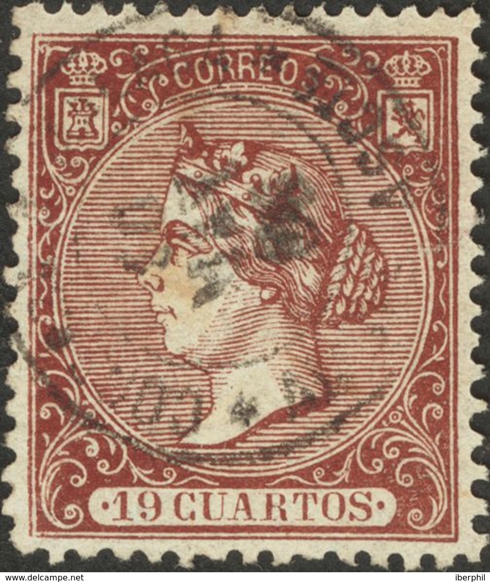 1º Y 2º Centenario. º 83 1866. 19 Cuartos Castaño (matasello Ambulante Córdoba Ascendente). Color Y Centraje Excepcional - Altri & Non Classificati