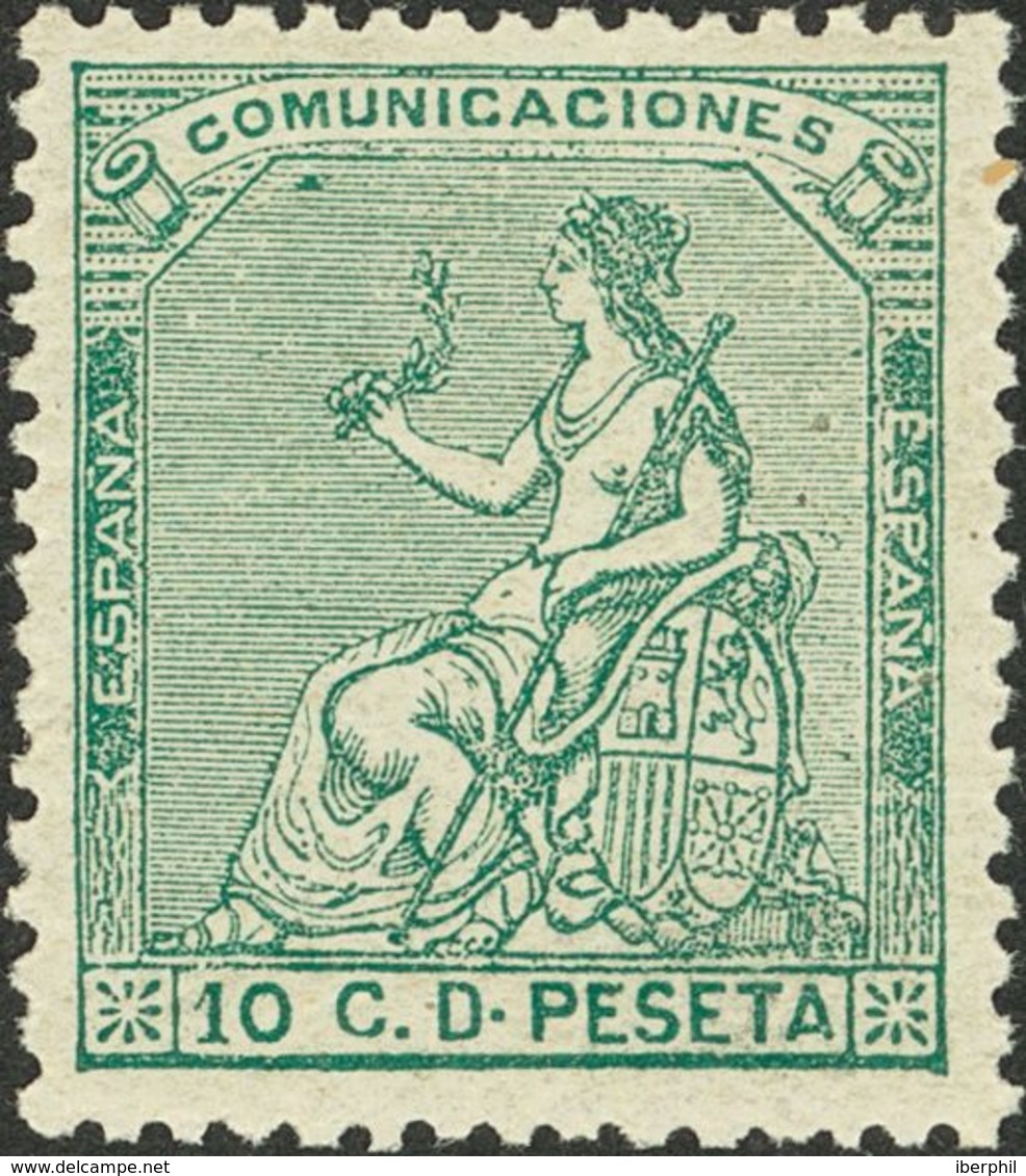 1º Y 2º Centenario. * 133 1873. 10 Cts Verde. Centraje Excepcional. PIEZA DE LUJO. - Altri & Non Classificati