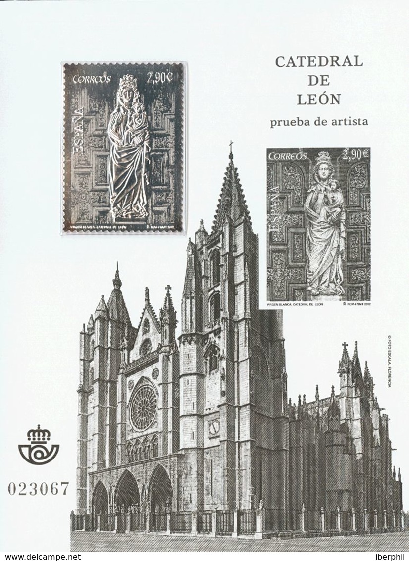 Pruebas De Lujo. ** 110P 2012. Prueba De Lujo (sello En Plata). CATEDRAL DE LEON. MAGNIFICA. 2018 20. - Altri & Non Classificati