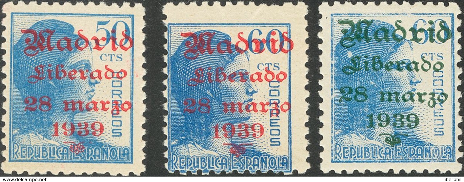 Emisiones Locales Patrióticas. Madrid. * 26/49 1939. Serie Completa. MAGNIFICA Y RARISIMA. Cert. GRAUS. - Emisiones Nacionalistas