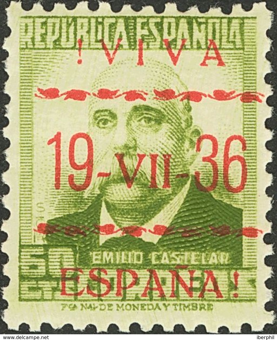 Emisiones Locales Patrióticas. Vitoria. ** 1/14hcc 1937. Serie Completa (Tipo I), Catorce Valores. CAMBIOS DE COLOR EN L - Emisiones Nacionalistas