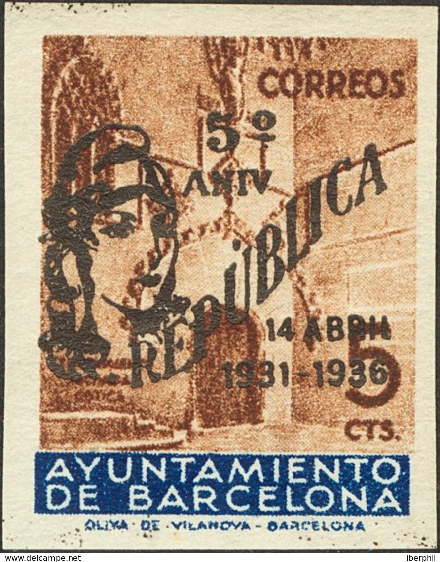 Ayuntamiento De Barcelona. ** NE17/21 1936. Serie Completa. NO EMITIDA. MAGNIFICA. 2018 200. - Otros & Sin Clasificación