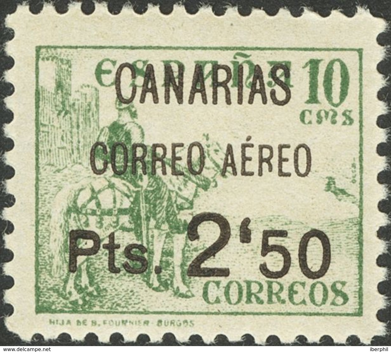 Canarias. * 23/30 1937. Serie Completa Con La Variedad "R" ROTA (posición 5). MAGNIFICA Y RARISIMA. Cert. GRAUS. - Altri & Non Classificati