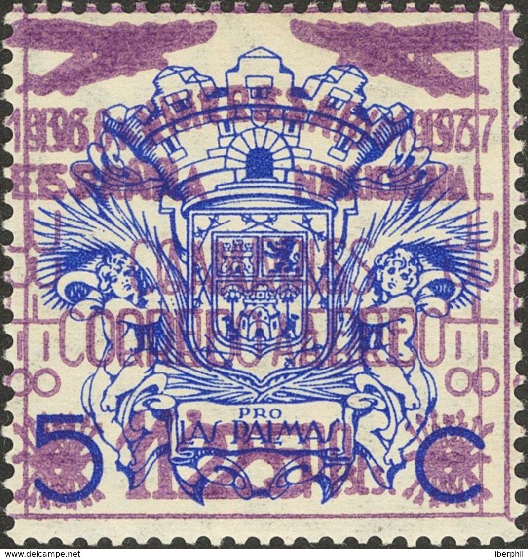 Canarias. * 31/33hh 1937. Serie Completa. Variedad SOBRECARGA DOBLE. MAGNIFICA. 2017 243. - Otros & Sin Clasificación