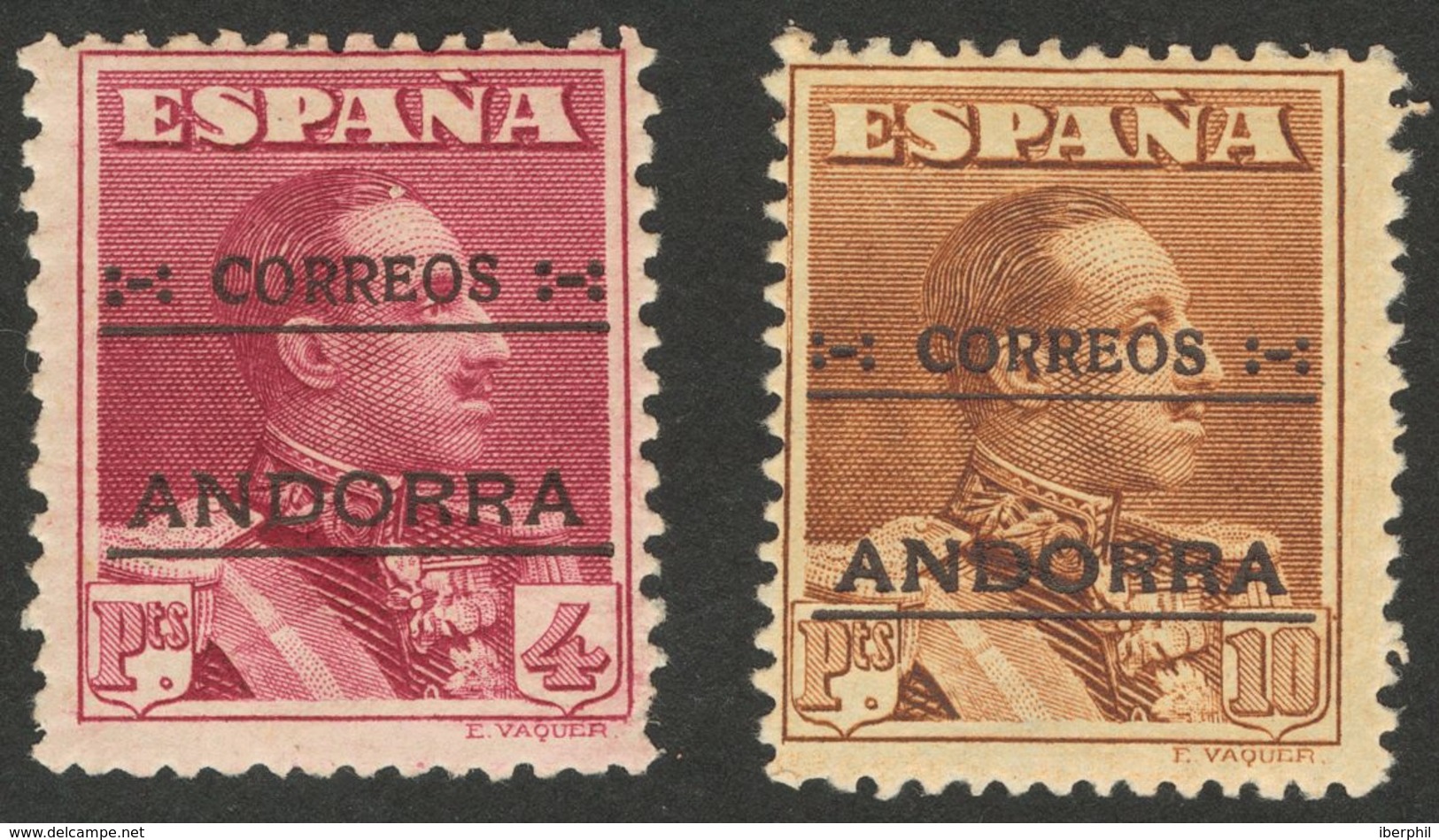 Andorra. * 3/6N, 8/12N, 14N 1928. Serie Completa, A Falta Del 5 Cts, 30 Cts Y 20 Cts Rojo Claro. NºA000.000. MAGNIFICA Y - Other & Unclassified