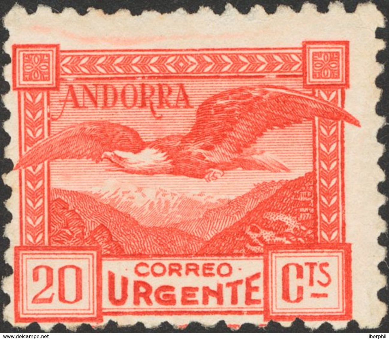 Andorra. ** 27dN 1931. 20 Cts Rojo. NºA000.000. MAGNIFICO Y RARO. 2013 455. - Other & Unclassified