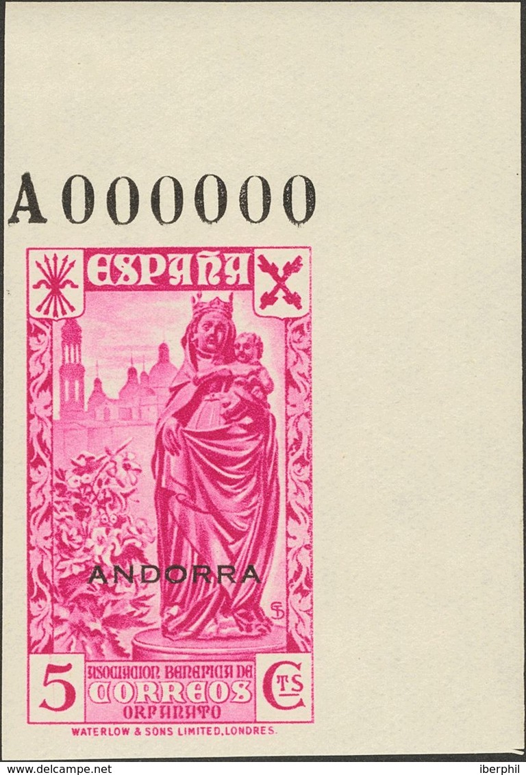 Andorra. Beneficencia. ** 1/6s 1938. Serie Completa. SIN DENTAR. MAGNIFICA Y RARA. 2018 785. - Sonstige & Ohne Zuordnung