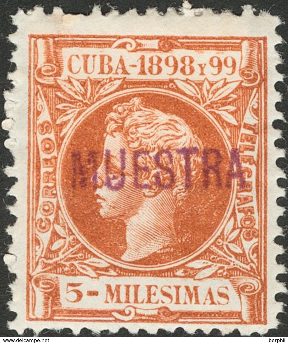 Cuba. * 154/58M 1898. 1 Mils, 2 Mils, 3 Mils, 4 Mils Y 5 Mils. MUESTRA. MAGNIFICOS. 2018 150. - Kuba (1874-1898)