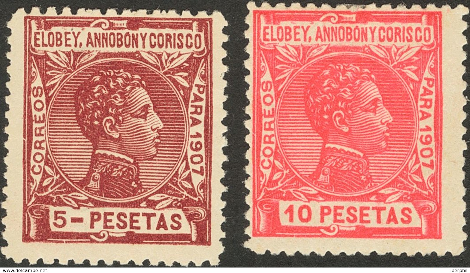 Elobey, Annobón Y Corisco. * 35/50 1907. Serie Completa. MAGNIFICA. 2018 185. - Elobey, Annobon & Corisco