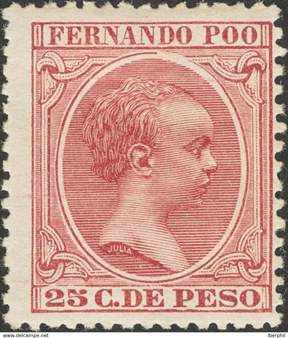 Fernando Poo. (*)/º 12/17, 19/22 1894. Serie Completa, A Falta Del 10 Ctvos Carmín (el Valor Clave Es El 10 Ctvos Violet - Fernando Poo