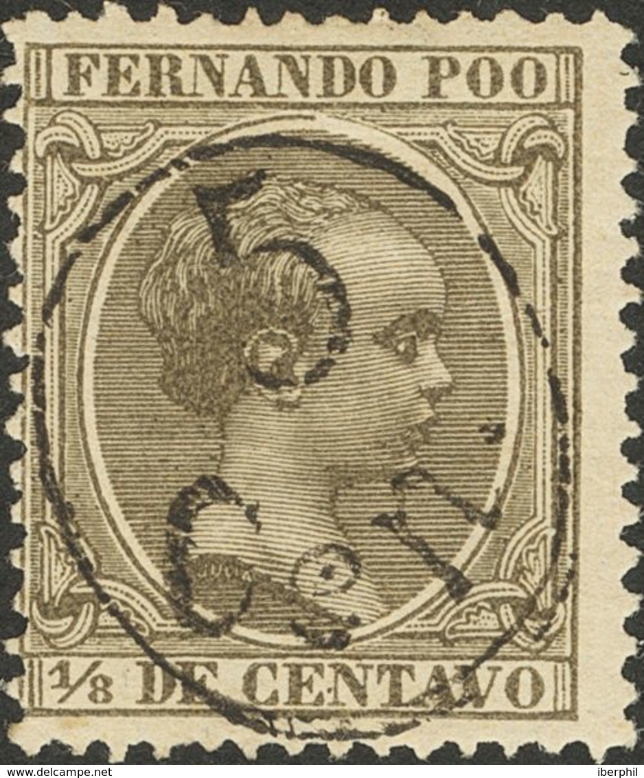 Fernando Poo. * 40 1896. 5 Cts Sobre 1/8 Ctvo Verde Gris. BONITO. 2018 40. - Fernando Po