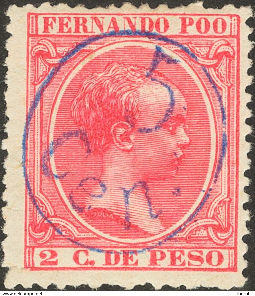 Fernando Poo. * 40A 1896. 5 Cts Sobre 2 Ctvos Rosa. MAGNIFICO. 2018 42. - Fernando Po