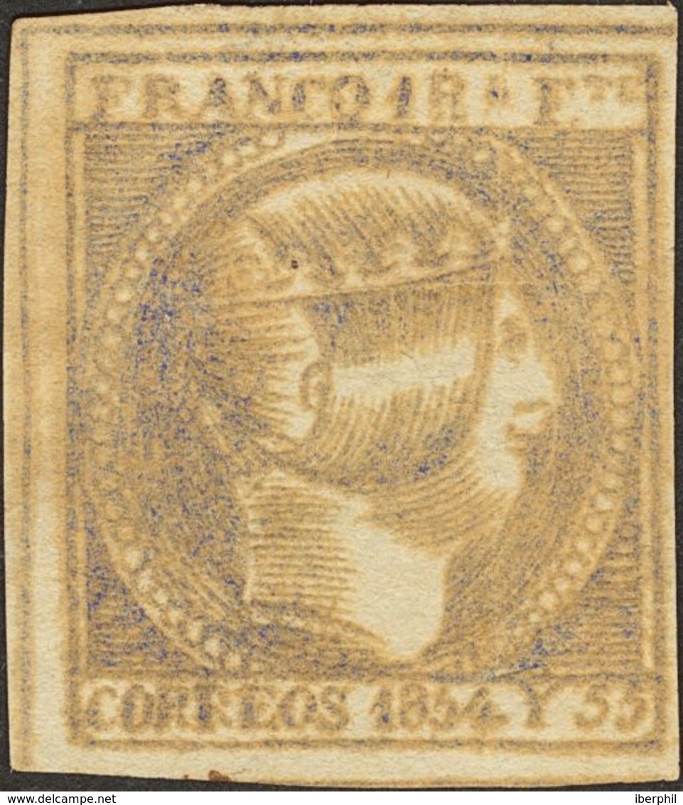 Filipinas. (*) 3 1854. 1 Real Gris-azul. Enormes Márgenes. PIEZA DE LUJO. Cert. GRAUS. 2018 1030. - Philippinen