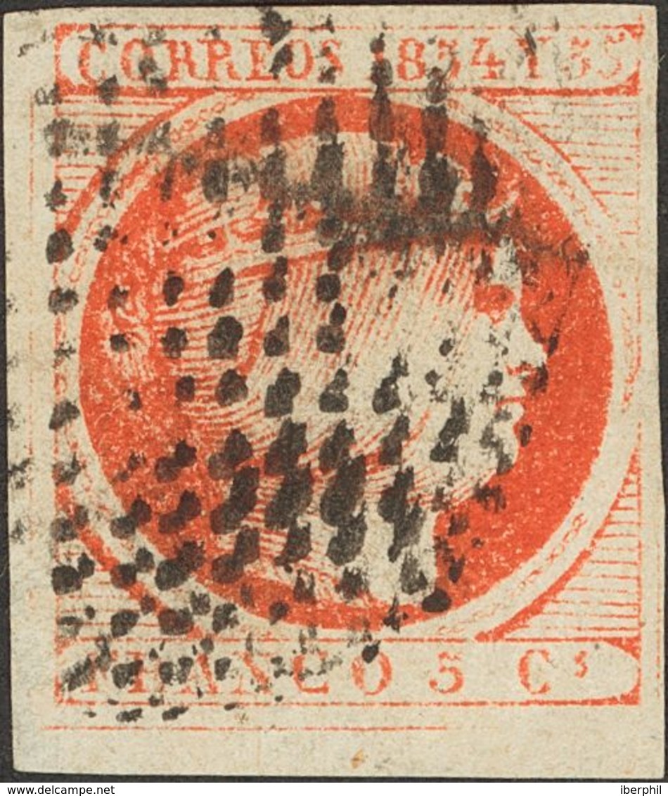 Filipinas. º 6 1855. 5 Cuartos Bermellón, Esquina De Pliego (invisible Claridad). MAGNIFICO Y RARO, EJEMPLAR VERDADERAME - Philippinen