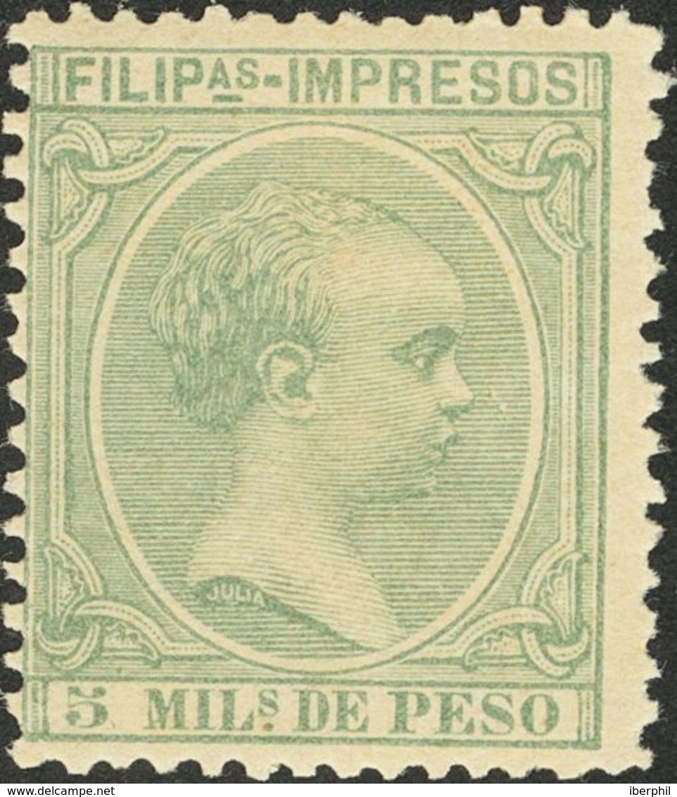 Filipinas. * 90 1891. 5 Mils Verde Claro. MAGNIFICO Y RARO. Cert. AIEP. 2018 625. - Philippinen