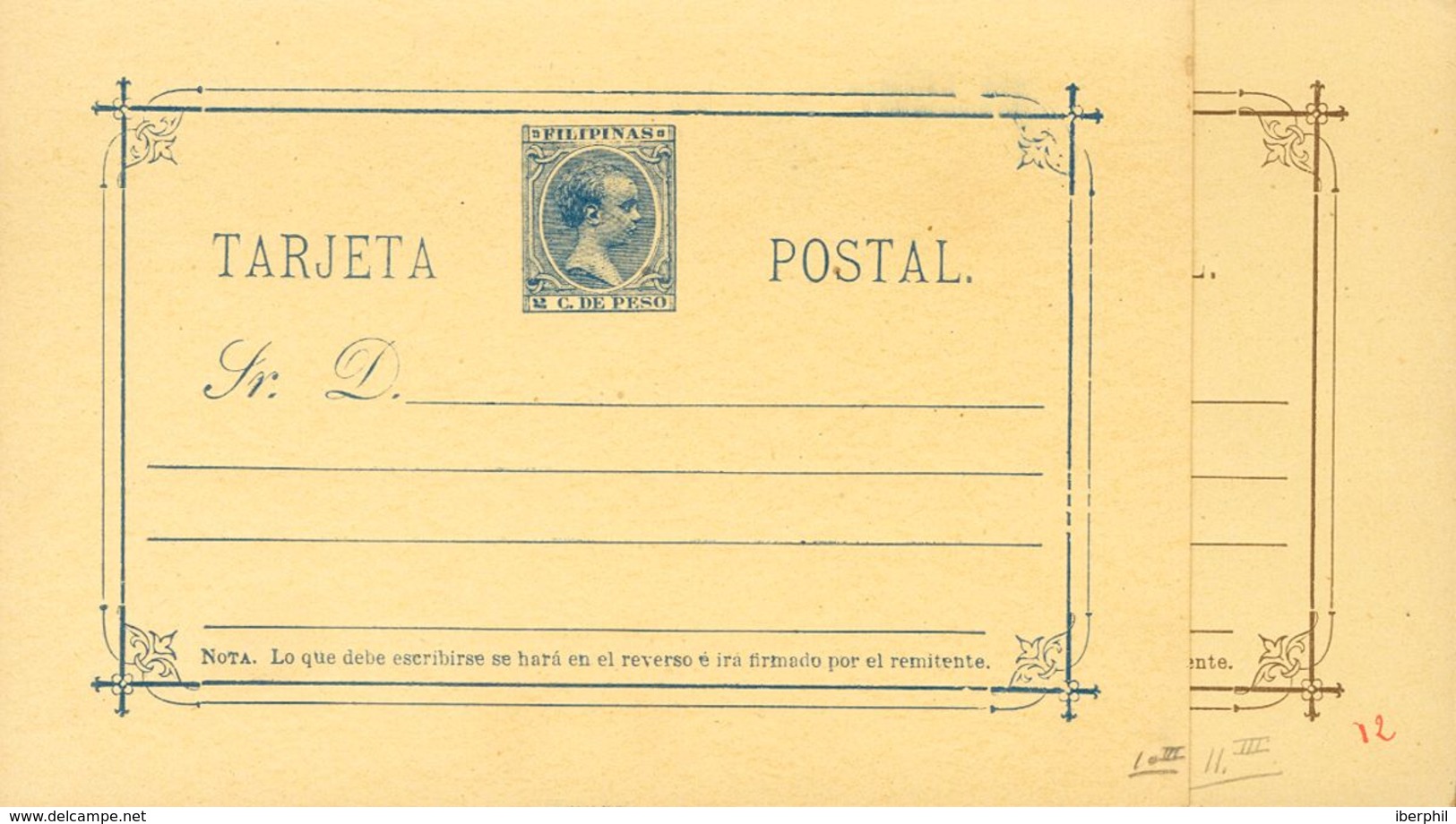 Filipinas. Entero Postal. (*) EP10/11 1896. 2 Cts Azul Y 3 Cts Castaño Sobre Tarjetas Entero Postales. MAGNIFICAS. 2018  - Filippine