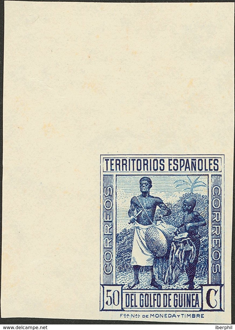 Guinea. (*) 244/50s 1934. Serie Completa, Esquina De Pliego. SIN DENTAR. MAGNIFICA. 2018 160. - Guinea Española