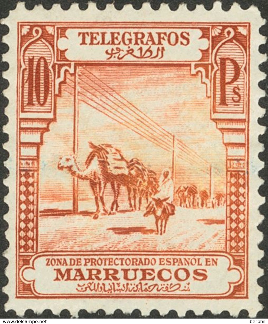 Marruecos. Telégrafos. * 25/31 1928. Serie Completa (el 1 Pts Manchitas Del Tiempo). MAGNIFICA. 2018 137. - Marocco Spagnolo