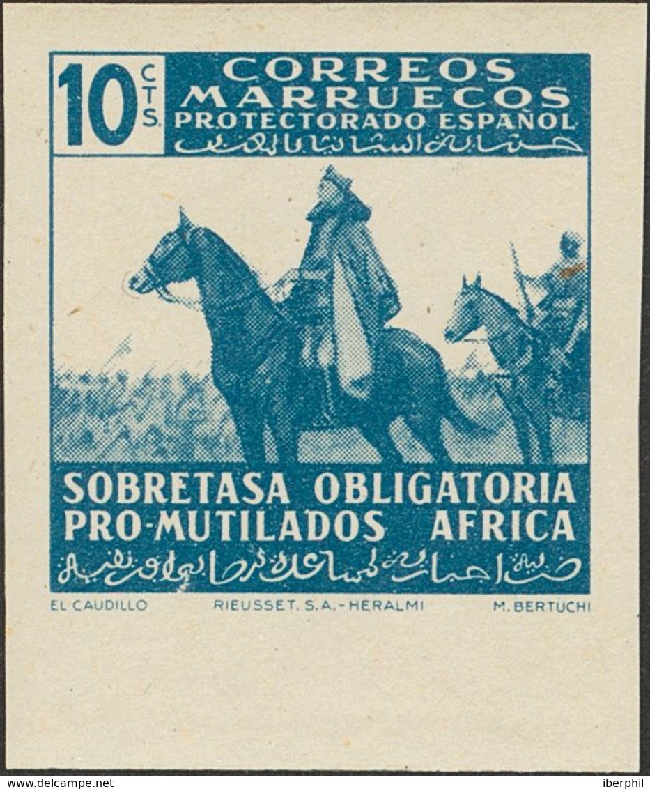 Marruecos. Beneficencia. ** 22/25s 1943. Serie Completa, Borde De Hoja. SIN DENTAR. MAGNIFICA. 2018 134. - Spanish Morocco