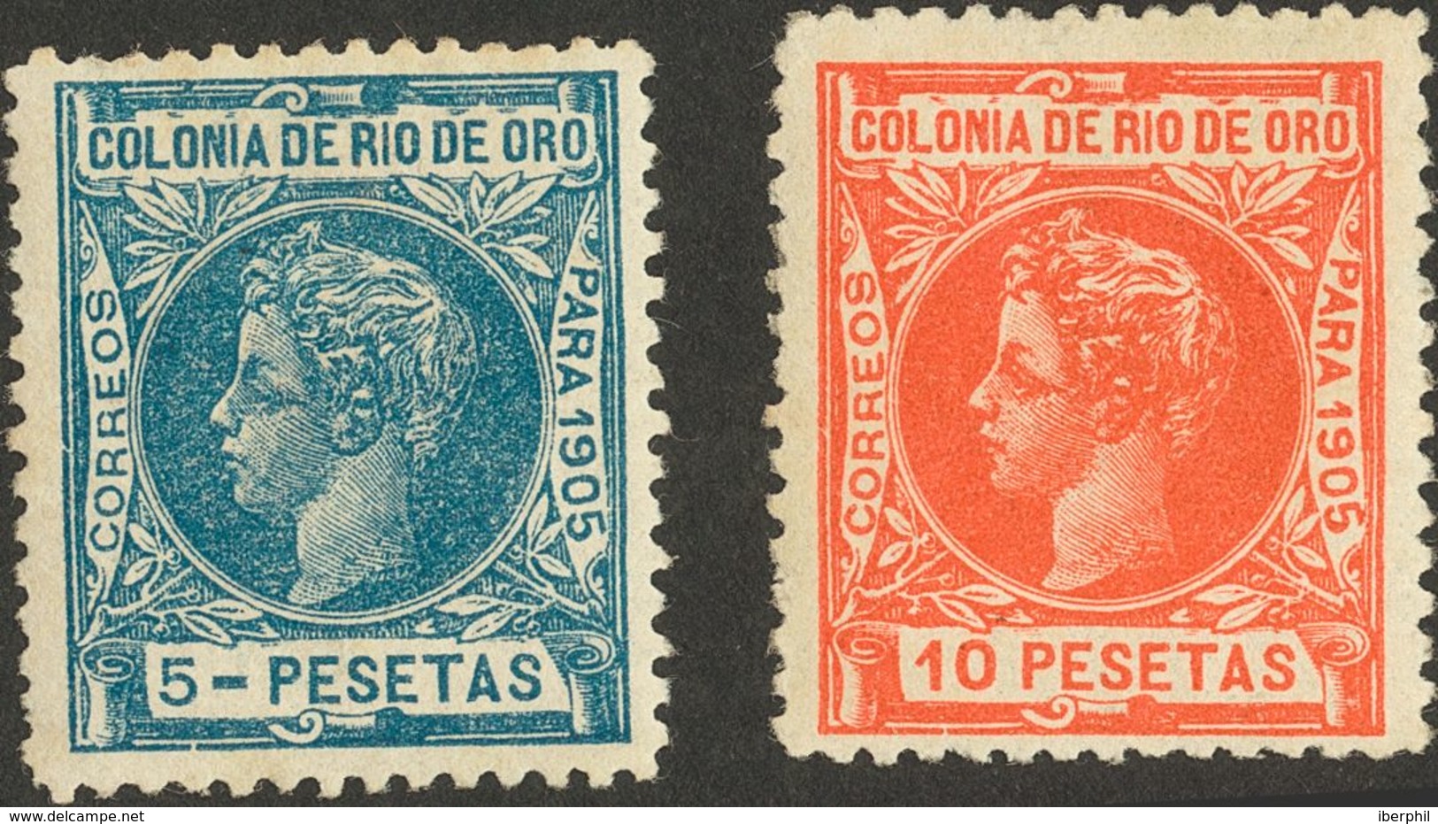 Rio De Oro. * 42370 1905. Serie Completa. Excelentes Centrajes. MAGNIFICA Y RARA. Cert. GRAUS. 2018 1200. - Rio De Oro