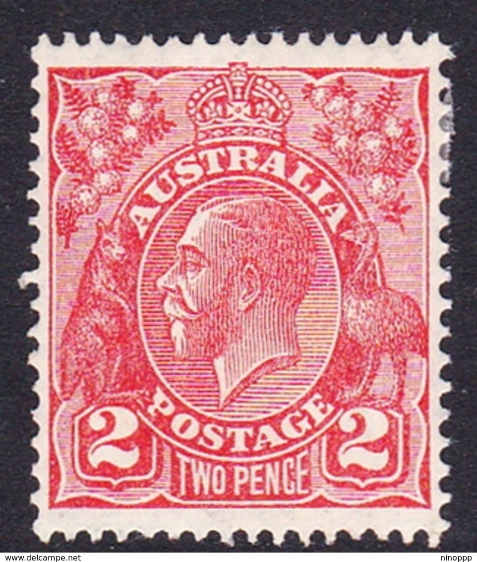 Australia SG 99 1930 King George V,2d Scarlet,Small Multiple Watermark Perf 13.5 X 12.5, Mint Hinged - Mint Stamps