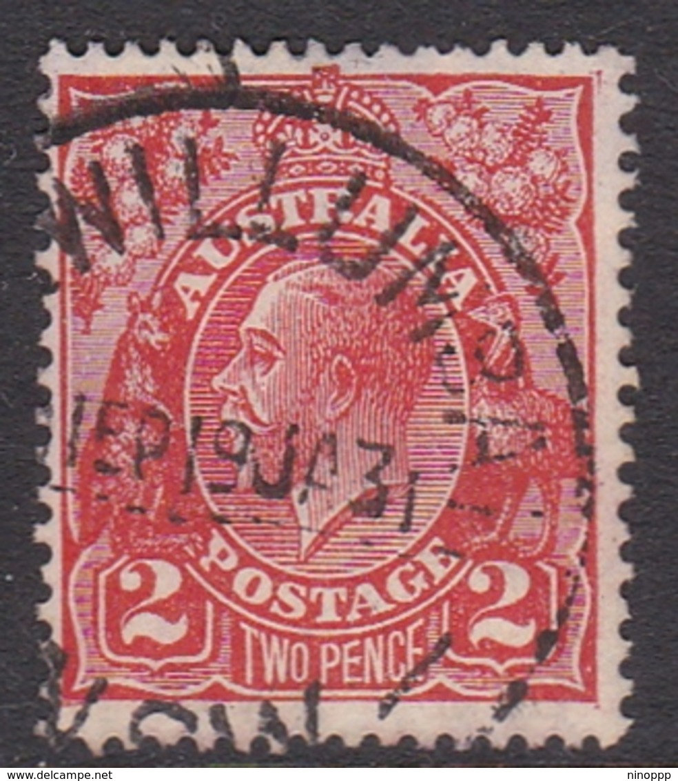 Australia SG 99a 1930 King George V,2d Scarlet,Small Multiple Watermark Perf 13.5 X 12.5, Used - Oblitérés