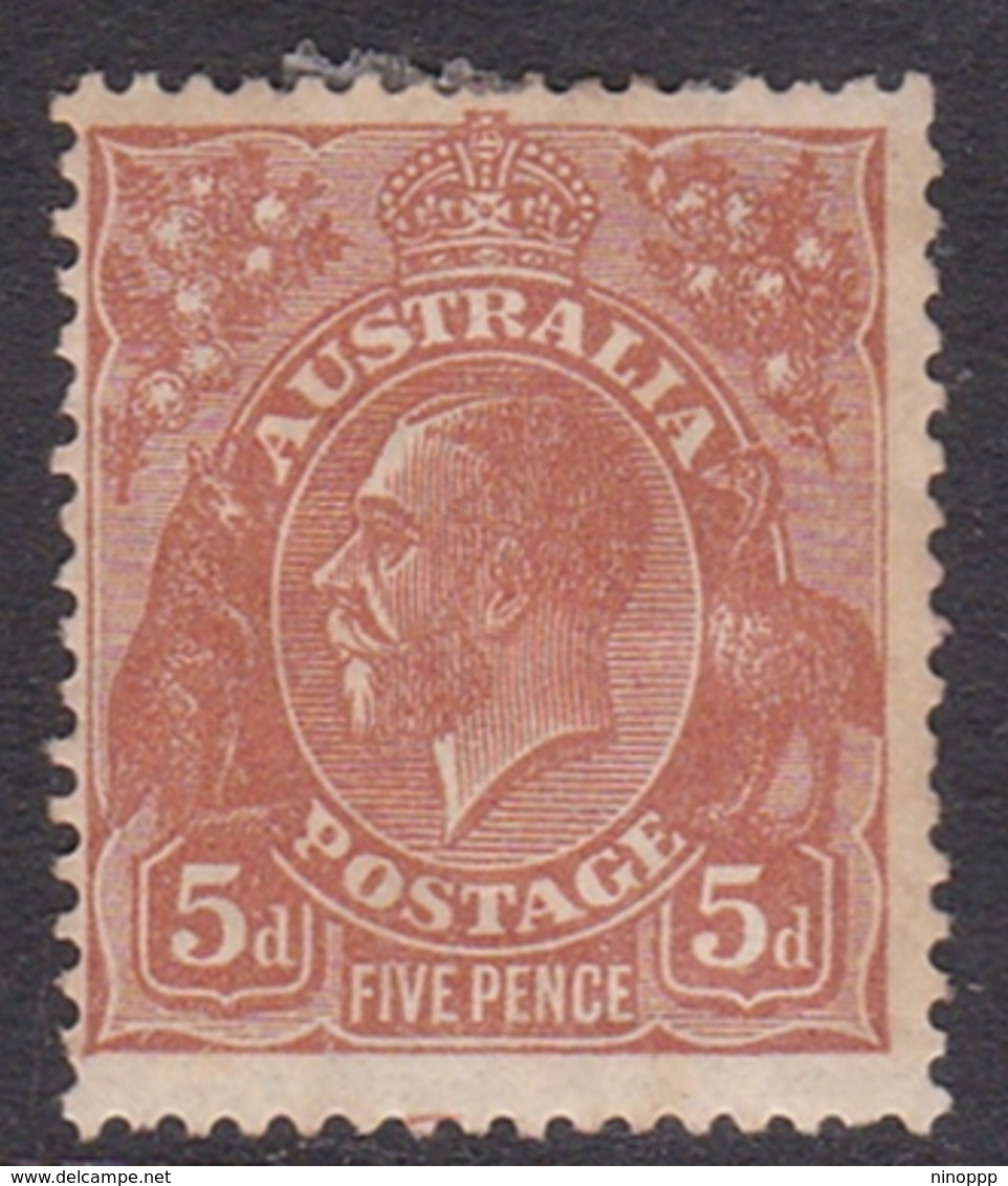 Australia SG 103a 1930 King George V,5d Orange-brown,Small Multiple Watermark Perf 13.5 X 12.5, Mint Hinged - Neufs